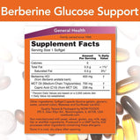Suporte de glicose berberina - 90 cápsulas de gel-Now Foods-Gerenciamento De Glicose,Suplementos