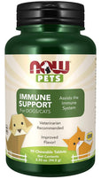 Suporte imunológico, 90 comprimidos mastigáveis para cães e gatos-Now Foods-Comprimidos mastigáveis de suporte imunológico para cães e gatos,Saúde Dos Pets